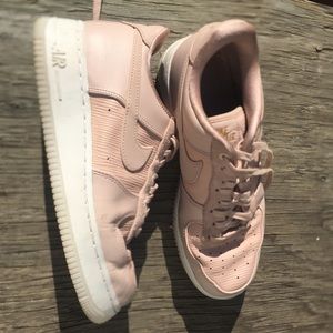 Pink nike Air Force 1’s